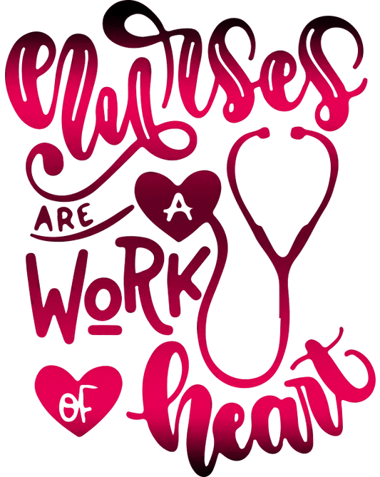 Work Of Heart Valentine's Day Design - DTF Ready To Press - Heat Press Transfer