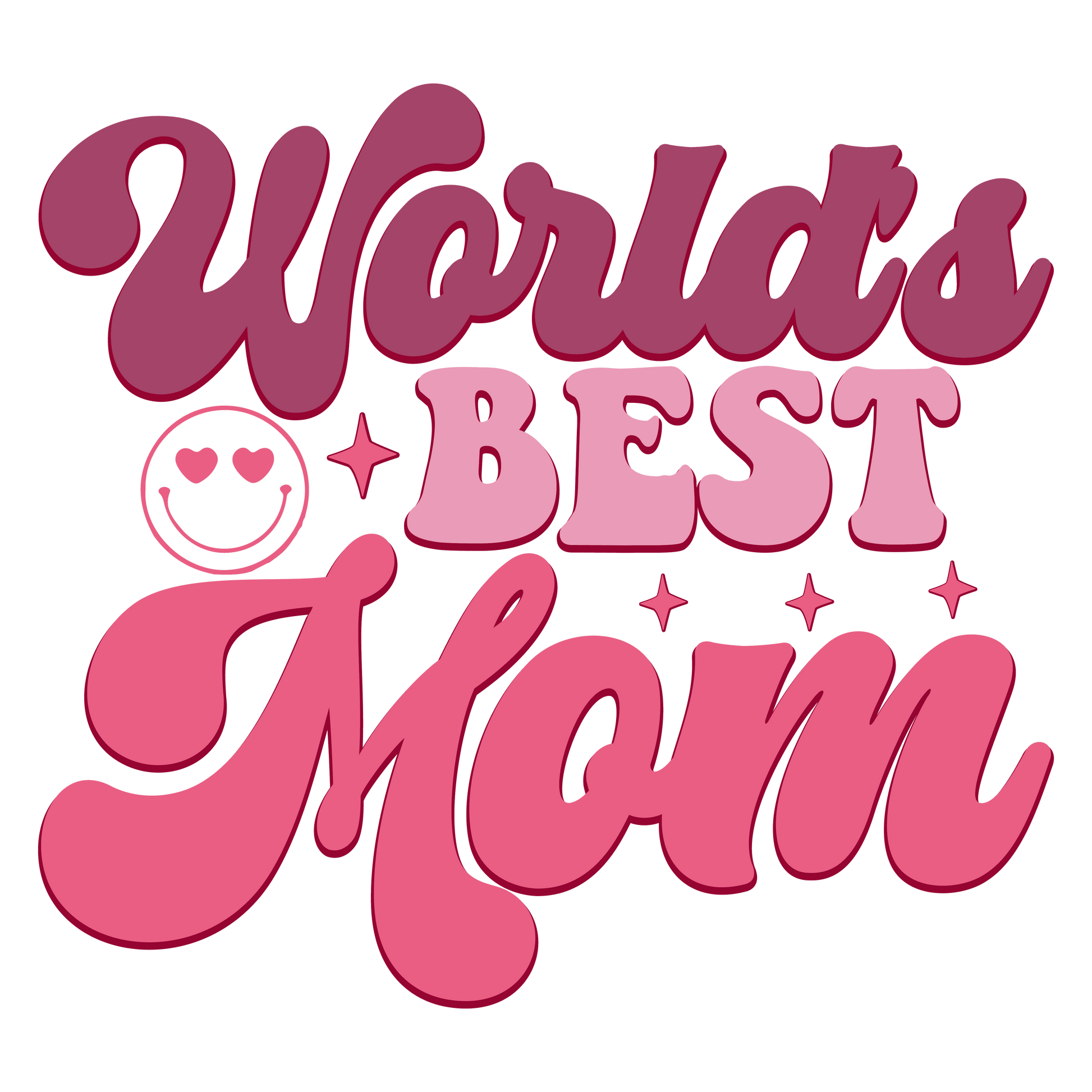 World's Best Mom Design - DTF Ready To Press - Heat Press Transfer