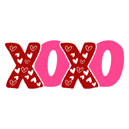 XOXO Valentine Heart Design - DTF Ready To Press - Heat Press Transfer