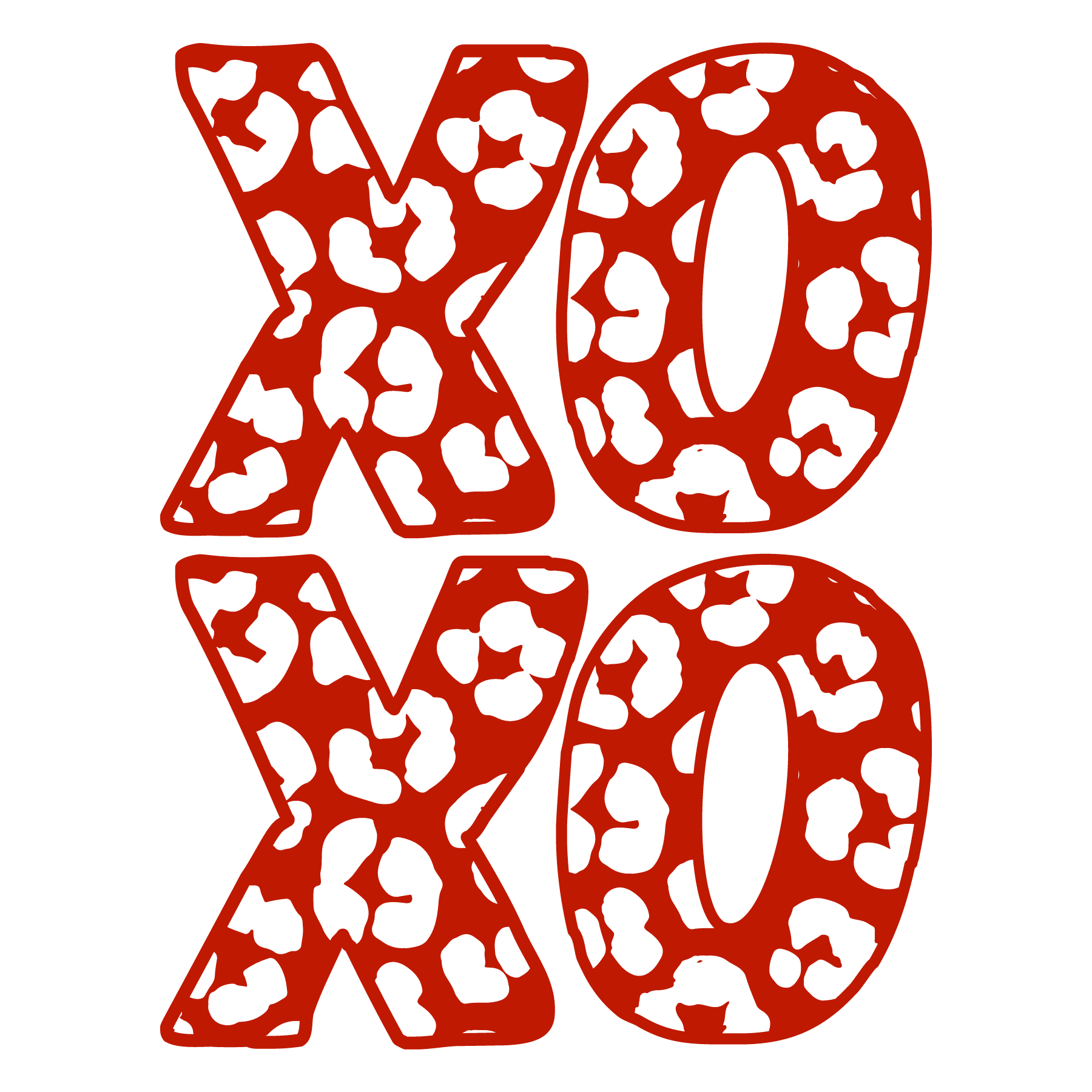 XOXO Valentine's Day Leopard Design - DTF Ready To Press - Heat Press Transfer