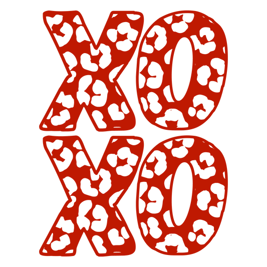 XOXO Valentine's Day Leopard Design - DTF Ready To Press - Heat Press Transfer