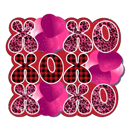 XOXO Valentine's Day Leopard Design - DTF Ready To Press - Heat Press Transfer