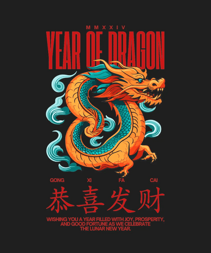 Year of Dragon - DTF Ready to Press - Heat Press Transfer