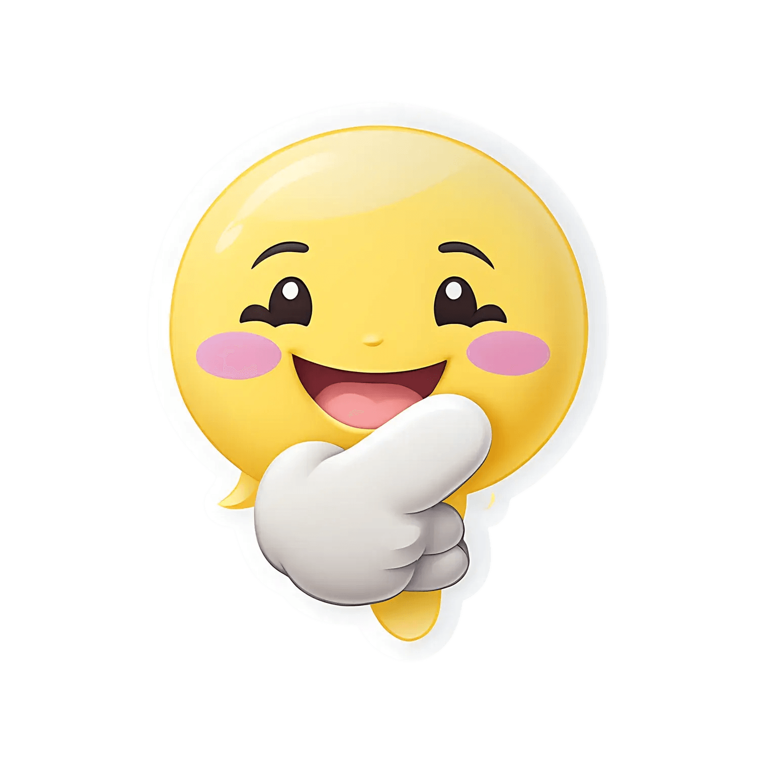Yellow Smiley Face Sticker - UV DTF - Heat Press Transfer