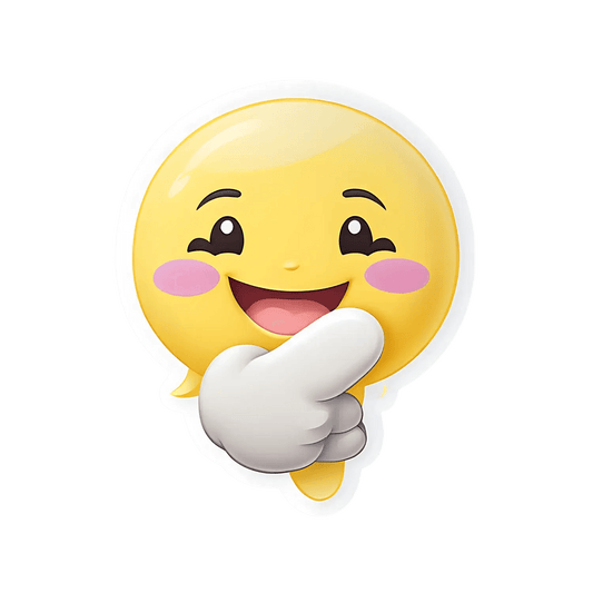 Yellow Smiley Face Sticker - UV DTF - Heat Press Transfer