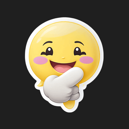 Yellow Smiley Face Sticker - UV DTF - Heat Press Transfer