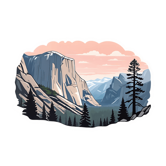 Yosemite Valley Sunrise - Sticker - Heat Press Transfer