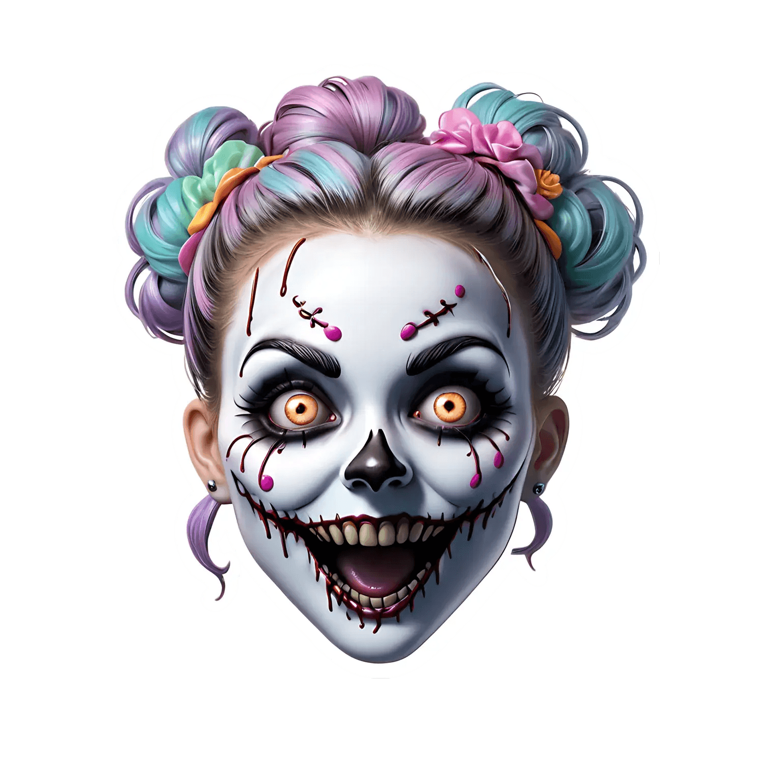 Zombie Girl Sticker - UV DTF Art - Heat Press Transfer