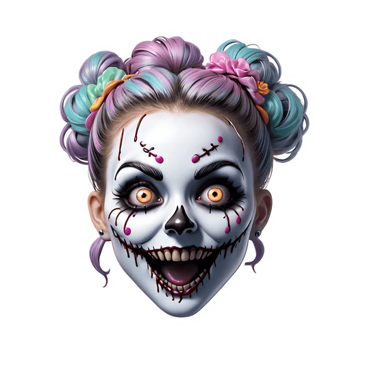 Zombie Girl Sticker - UV DTF Art - Heat Press Transfer