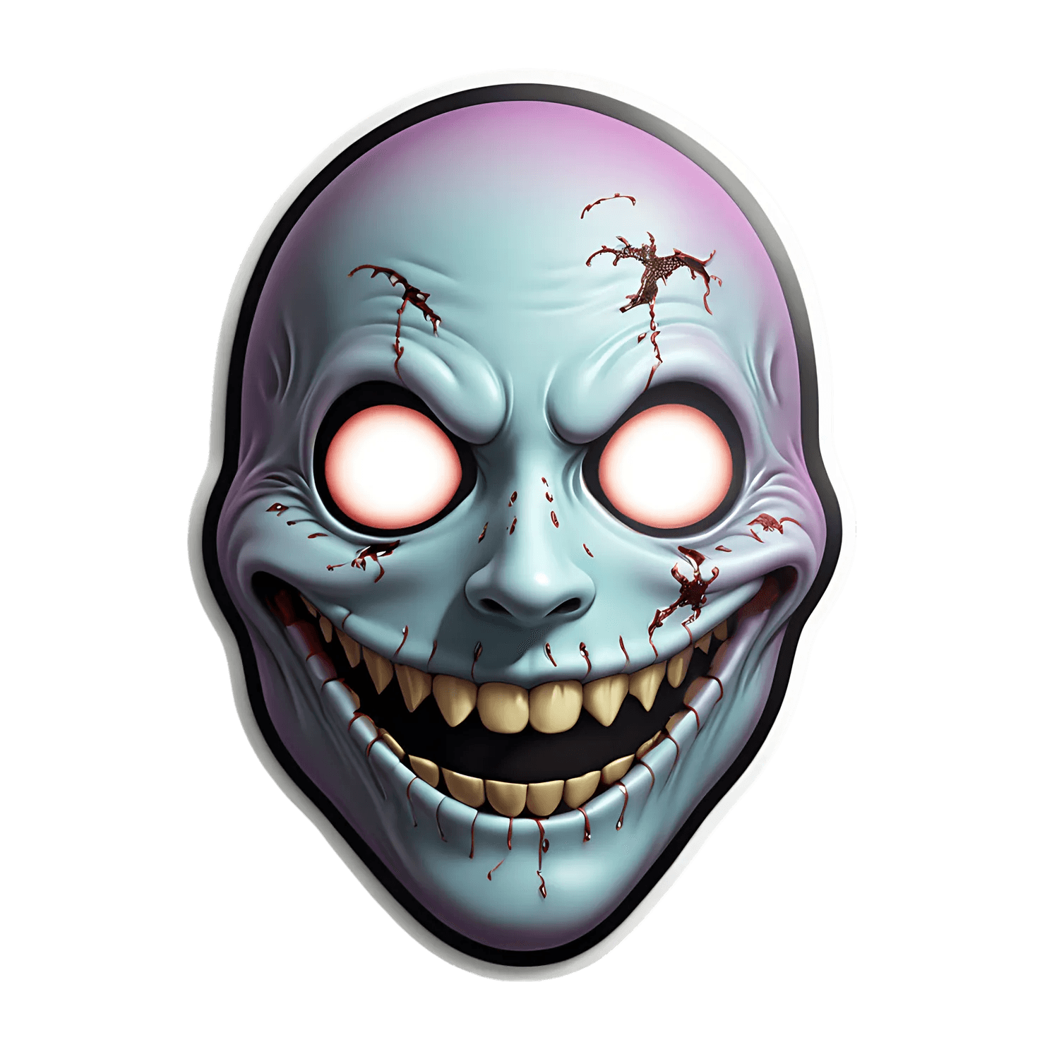 Zombie Skull - UV DTF Sticker - Heat Press Transfer