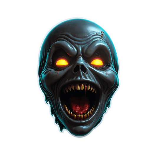 Zombie Skull Glow - Sticker - Heat Press Transfer