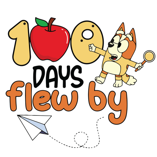 100 Days Flew By Bingo Design Ready to Press | Heat Press Transfer - Heat Press Transfer