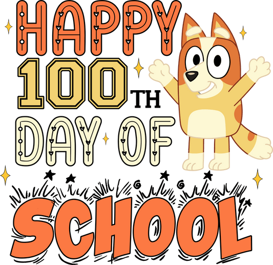 Bingo Happy 100th Day of School Design | Heat Press Transfer - Heat Press Transfer