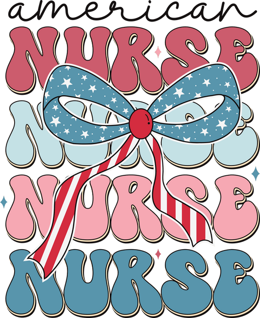 American Nurse Design DTF-Ready to Press (V3) | Heat Press Transfer - Heat Press Transfer
